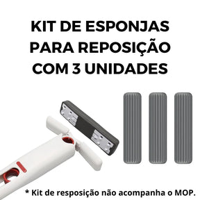 KIT de Esponjas para Reposição do Mini MOP Smart Cleaner - Limpador Inteligente